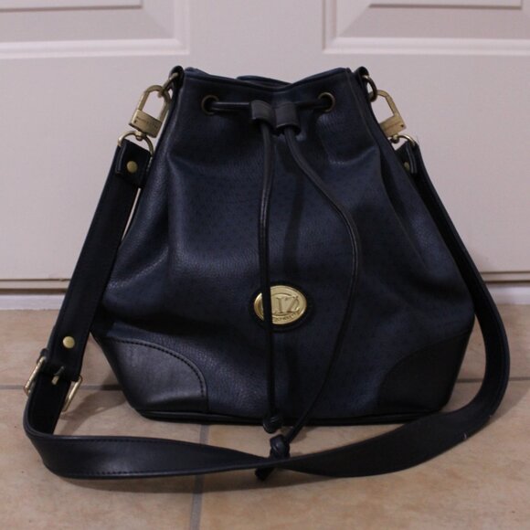 Blue Liz Claiborne Bucket Purse - Picture 1 of 6